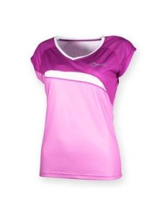 Lds Running T-Shirt Tania Fuchsia/Pink/White Mujer