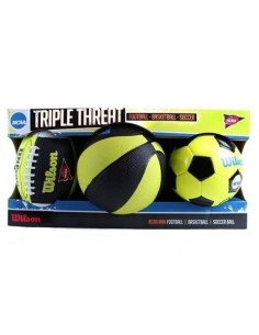 Wilson pack 3 balones mini NCAA futbol - baseball - baloncesto